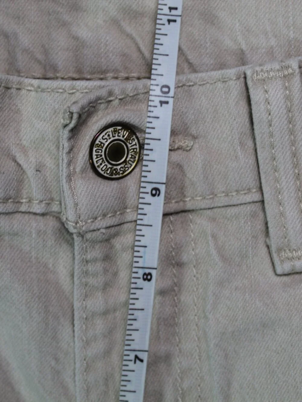Vintage 90s Levi's 511 32x32 Beige Straight Slim Jeans